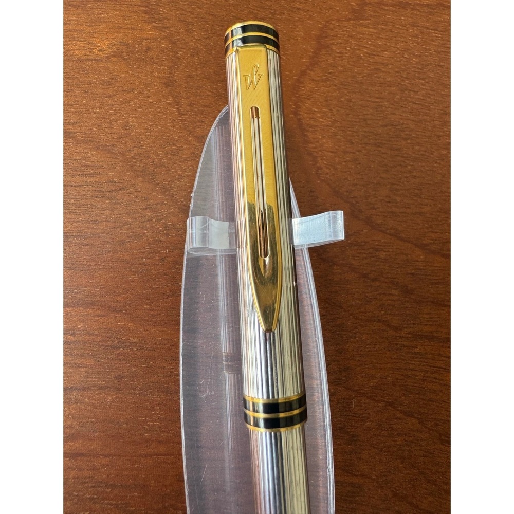 Vintage Waterman Exclusive Silver Plated Ballpoint Pen Click Retract No Box - Picture 4 of 11